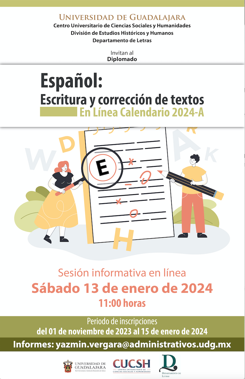 Diplomado: . Español: Escritura y corrección de Textos. Calendario 2024-A