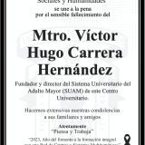 Esquela: Mtro. Víctor Hugo Carrera Hernández